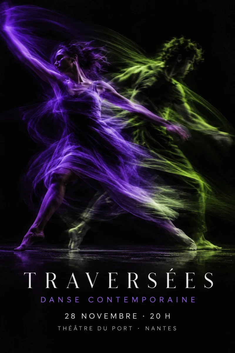 Affiche française Traversées en photographie de mouvement